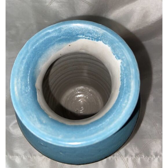 Vintage Tonala Mexican Folk Art Sandstone vase Bird signed Mexico‎ - Picture 10 of 10